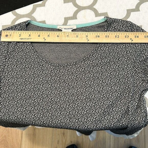 Anthropologie Fluttered Heather Tunic Womens Dress Size Small Black White - Picture 7 of 9